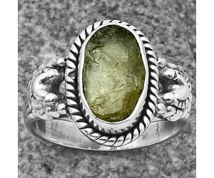 Green Kyanite Rough Ring size-7 SDR208704 R-1403, 7x12 mm