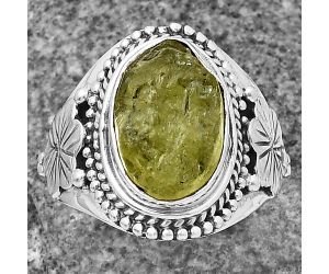 Green Kyanite Rough Ring size-7.5 SDR208767 R-1424, 9x14 mm