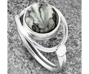 Pinolith Stone Ring size-8.5 SDR208958, 10x10 mm