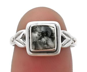 Pinolith Stone Ring size-7 SDR209154, 6x6 mm
