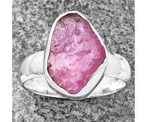 Ruby Rough Ring size-8.5 SDR209210, 11x15 mm