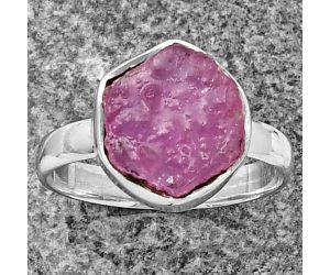 Ruby Rough Ring size-8 SDR209211, 11x11 mm