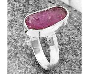 Ruby Rough Ring size-6 SDR209212, 7x14 mm