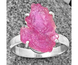 Ruby Rough Ring size-8.5 SDR209230, 13x17 mm