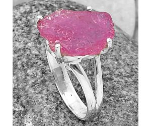 Ruby Rough Ring size-8 SDR209233, 11x15 mm
