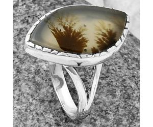 Scenic Dendritic Agate Ring size-9 SDR209391 R-1074, 12x21 mm