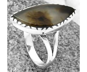 Scenic Dendritic Agate Ring size-8 SDR209476 R-1074, 11x22 mm