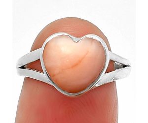 Heart Pink Opal Ring Size-7 SDR209774 R-1073, 10x10 mm