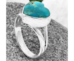 Heart Natural Turquoise Morenci Mine Ring Size-7 SDR209786 R-1073, 10x11 mm