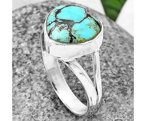 Heart Lucky Charm Tibetan Turquoise Ring Size-8 SDR209841 R-1073, 11x11 mm