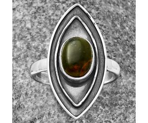 Chrome Chalcedony Ring Size-9 SDR209913, 7x9 mm