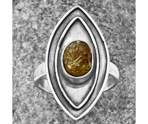 Rare Kornerupine Rough Ring Size-7.5 SDR209919 R-1391, 6x8 mm