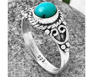 Egyptian Turquoise Ring Size-7.5 SDR210048, 6x7 mm