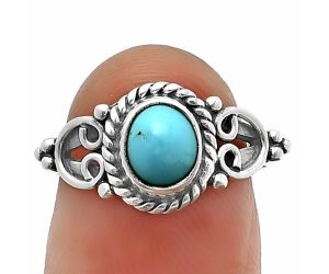 Egyptian Turquoise Ring Size-6 SDR210054, 6x7 mm