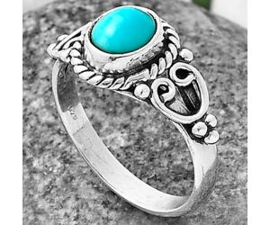 Egyptian Turquoise Ring Size-6 SDR210054, 6x7 mm