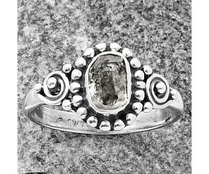 Herkimer Diamond Ring Size-8.5 SDR210074, 5x7 mm