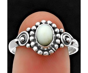 White Opal Ring Size-9 SDR210087, 5x7 mm
