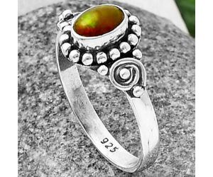 Ethiopian Opal Ring Size-9 SDR210101, 5x7 mm