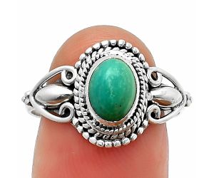 Egyptian Turquoise Ring Size-9 SDR210107, 6x8 mm