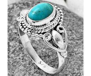 Egyptian Turquoise Ring Size-7 SDR210111, 6x8 mm