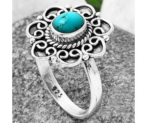 Egyptian Turquoise Ring Size-9 SDR210119 R-1337, 7x5 mm