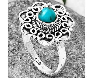 Egyptian Turquoise Ring Size-8 SDR210121, 6x6 mm