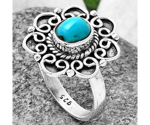 Egyptian Turquoise Ring Size-6.5 SDR210132, 7x5 mm