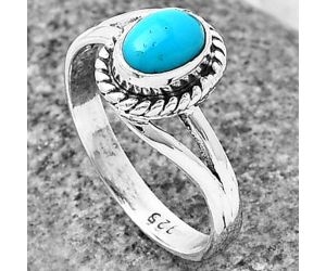 Egyptian Turquoise Ring Size-6.5 SDR210179, 7x5 mm