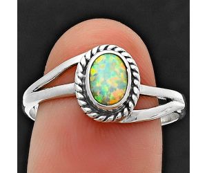 Fire Opal Ring Size-9.5 SDR210205, 7x5 mm
