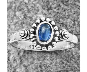 Blue Kyanite Ring Size-9 SDR210260, 6x4 mm