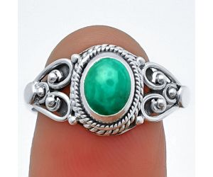 Turquoise Magnesite Ring Size-8 SDR210296, 6x8 mm