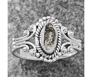 Herkimer Diamond Ring Size-6 SDR210440, 4x7 mm