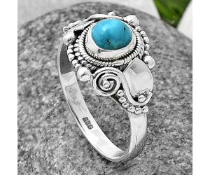 Egyptian Turquoise Ring Size-9 SDR210562, 5x6 mm