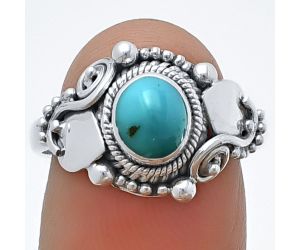 Egyptian Turquoise Ring Size-8 SDR210563, 6x7 mm