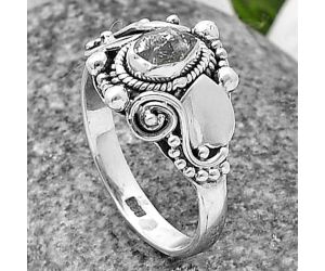 Herkimer Diamond Ring Size-7 SDR210569, 4x6 mm