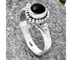 Black Onyx Ring Size-7 SDR210615, 6x6 mm