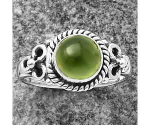 Nephrite Jade Ring Size-6.5 SDR210649, 7x7 mm