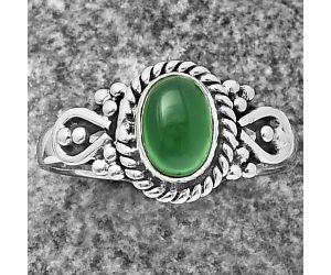 Green Onyx Ring Size-6.5 SDR210685, 7x5 mm