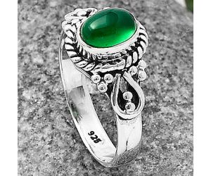 Green Onyx Ring Size-6 SDR210686, 7x5 mm