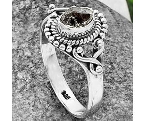 Herkimer Diamond Ring Size-9 SDR210712, 7x5 mm