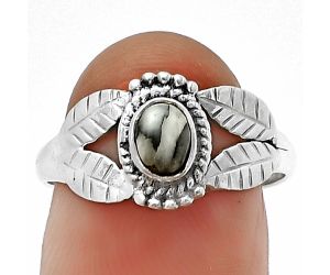 Southwest - Pinolith Stone Ring Size-7.5 SDR210739, 4x6 mm