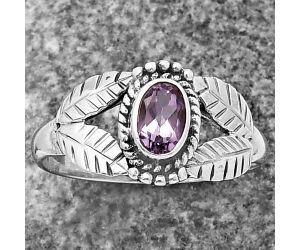 Southwest - Pink Amethyst Ring Size-7.5 SDR210753, 4x6 mm
