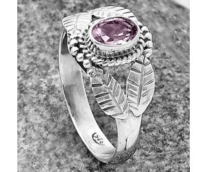 Southwest - Pink Amethyst Ring Size-7.5 SDR210754, 4x6 mm
