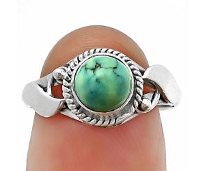 Turquoise Magnesite Ring Size-7.5 SDR210771, 7x7 mm