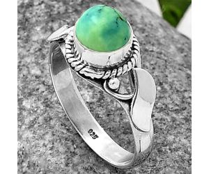 Turquoise Magnesite Ring Size-7.5 SDR210771, 7x7 mm