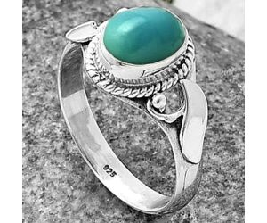 Egyptian Turquoise Ring Size-7.5 SDR210775, 6x8 mm