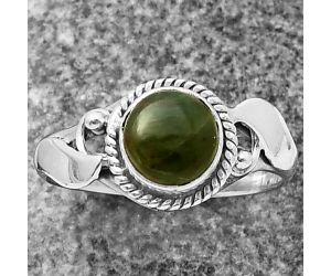Chrome Chalcedony Ring Size-7.5 SDR210778, 7x7 mm