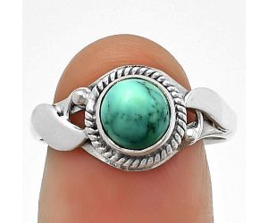 Turquoise Magnesite Ring Size-8.5 SDR210783, 7x7 mm