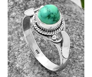 Turquoise Magnesite Ring Size-8.5 SDR210783 R-1405, 7x7 mm