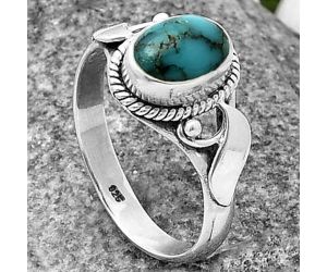 Egyptian Turquoise Ring Size-8.5 SDR210786, 6x9 mm